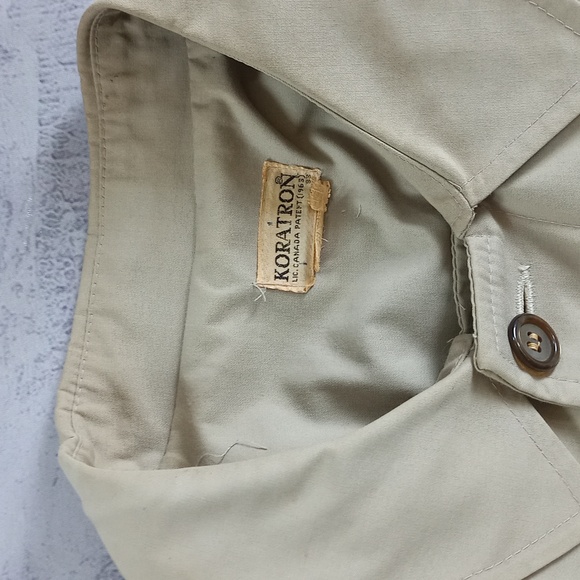 Vintage 1963 Koratron Trench Style Jacket Military Style UNISEX - Picture 5 of 8